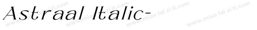 Astraal Italic字体转换